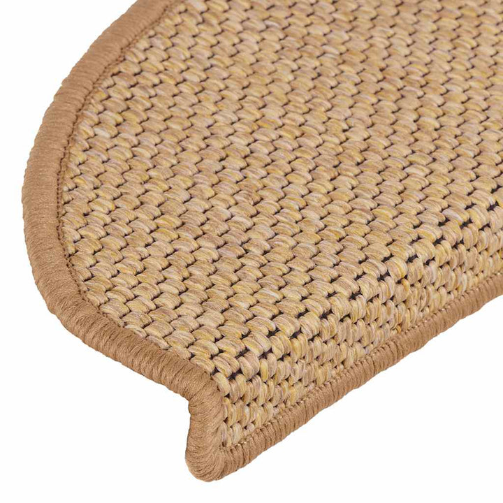 selvklæbende trappemåtter 30 stk. 65x21x4 cm sisal-look sisal