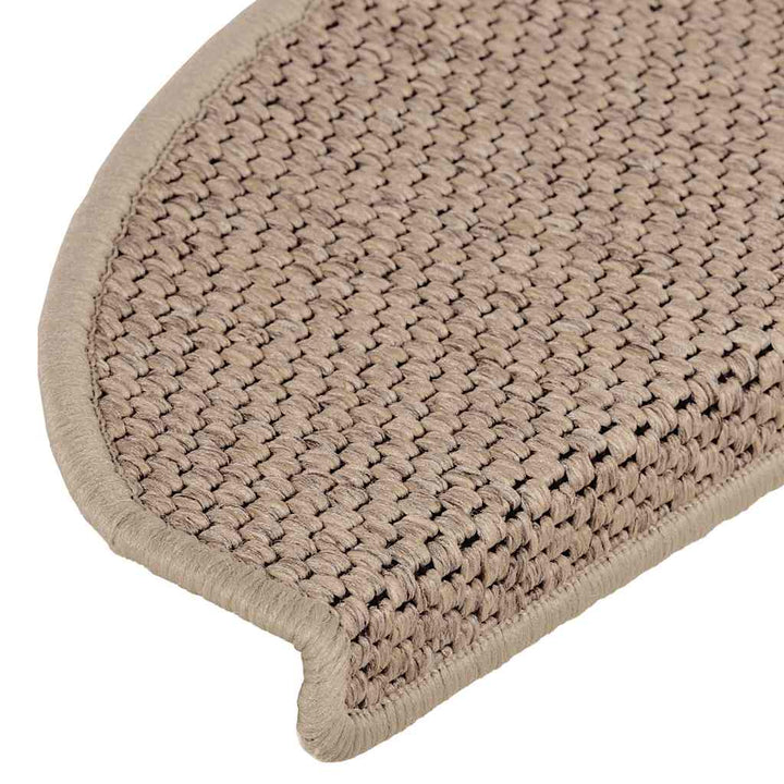 selvklæbende trappemåtter 30stk. 65x21x4cm sisal-look sandfarve