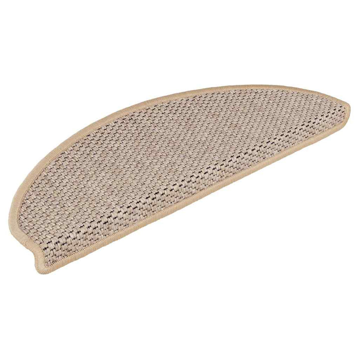 selvklæbende trappemåtter 30stk. 65x21x4cm sisal-look lys beige