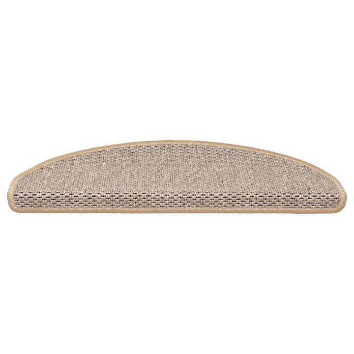 selvklæbende trappemåtter 30stk. 65x21x4cm sisal-look lys beige