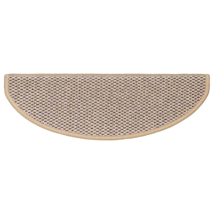 selvklæbende trappemåtter 30stk. 65x21x4cm sisal-look lys beige