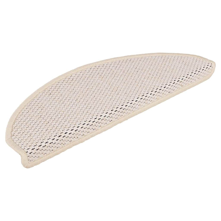 selvklæbende trappemåtter 30 stk. 65x21x4 cm sisal-look creme