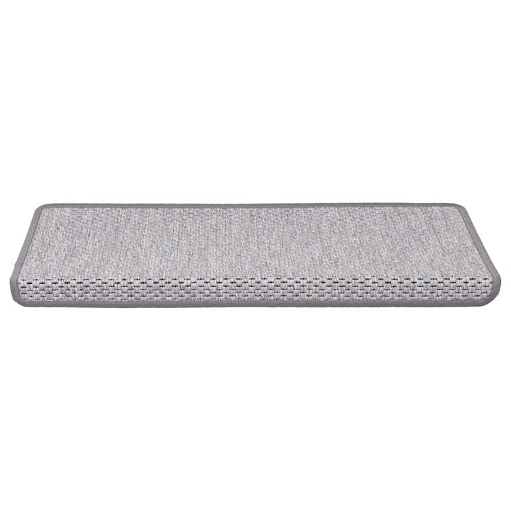 selvklæbende trappemåtter 30 stk. 65x21x4 cm sisal-look platina