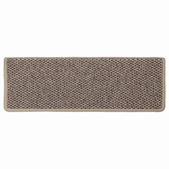 selvklæbende trappemåtter 30 stk. 65x21x4 cm sisal-look beige