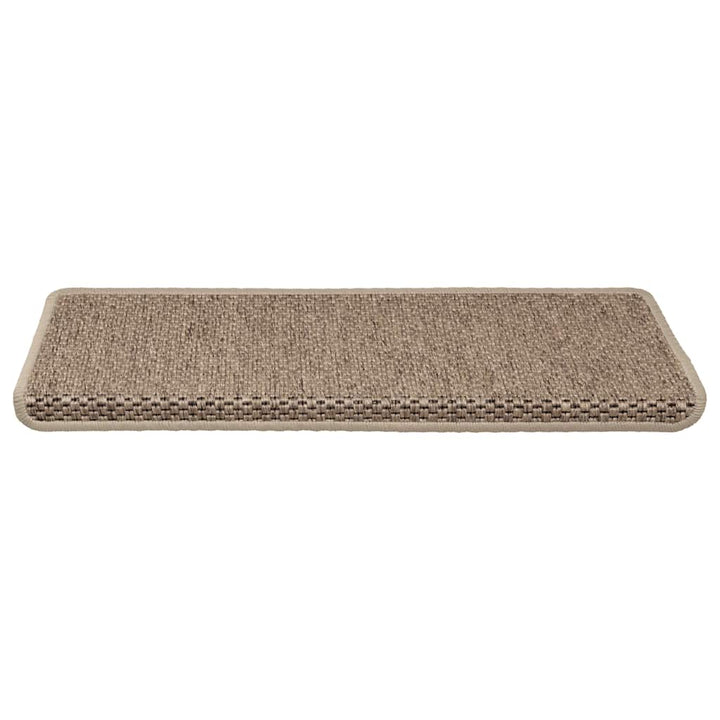 selvklæbende trappemåtter 30stk. 65x21x4cm sisal-look sandfarve