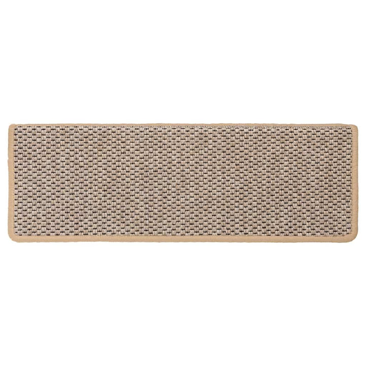 selvklæbende trappemåtter 30stk. 65x21x4cm sisal-look lys beige