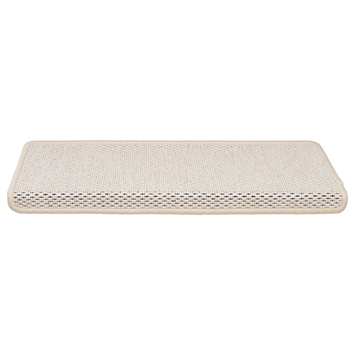 selvklæbende trappemåtter 30 stk. 65x21x4 cm sisal-look creme