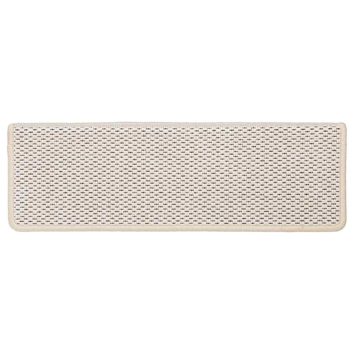 selvklæbende trappemåtter 30 stk. 65x21x4 cm sisal-look creme