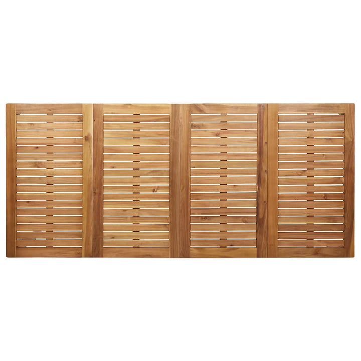 Have Spisebordssæt 9 pcs Massiv teaktræ og rustfrit stål