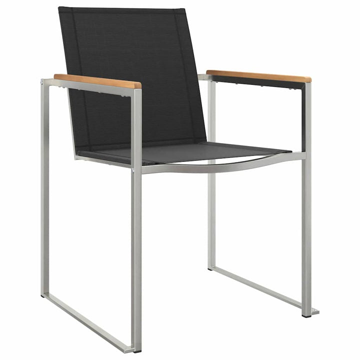 Have Spisebordssæt 3 pcs Brun og sort Massiv Teaktræ