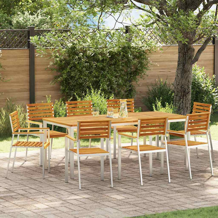 Have Stol 8 pcs Olie Naturlig Massivt Akacietræ