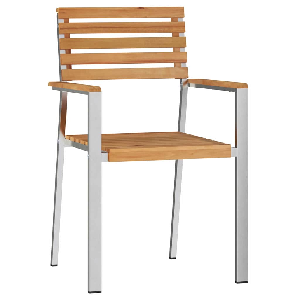 Have Stol 6 pcs Massiv teaktræ og rustfrit stål