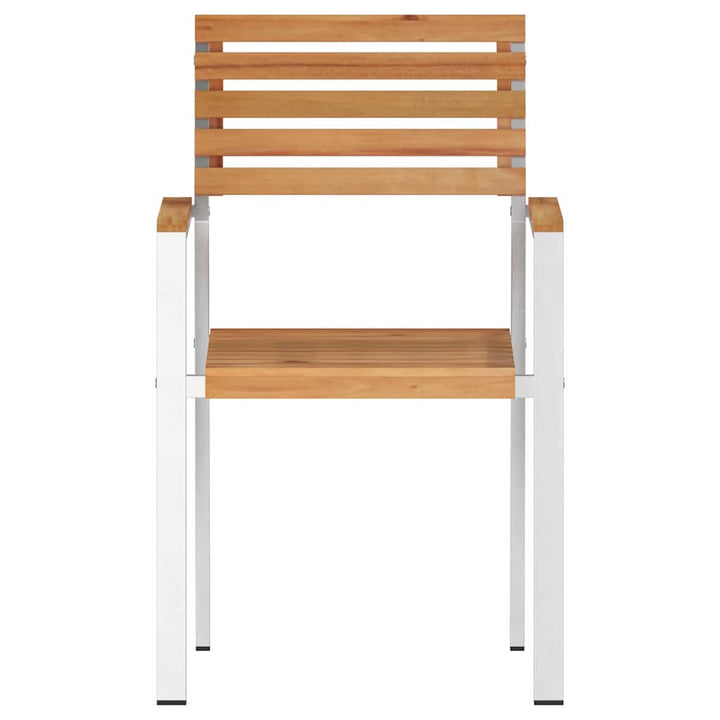 Have Stol 8 pcs Massiv teaktræ og rustfrit stål