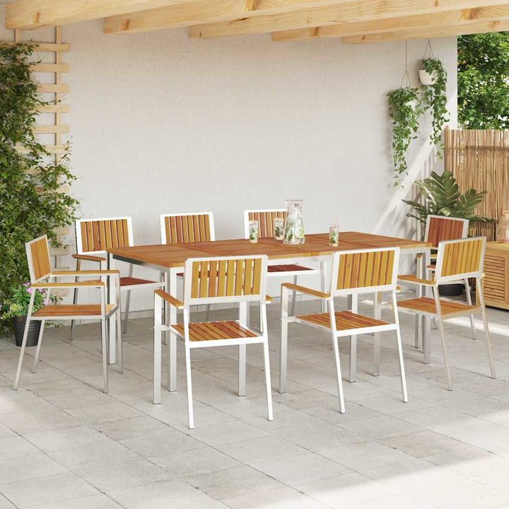 Have Stol 8 pcs Brun 56 x 54,5 x 87 cm Massivt Akacietræ
