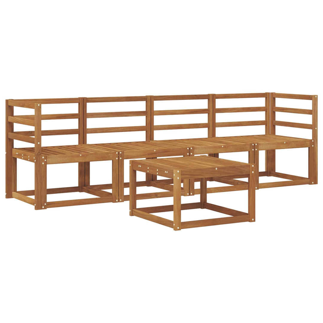 Udendørs sofagruppe 5 pcs Naturfarvet