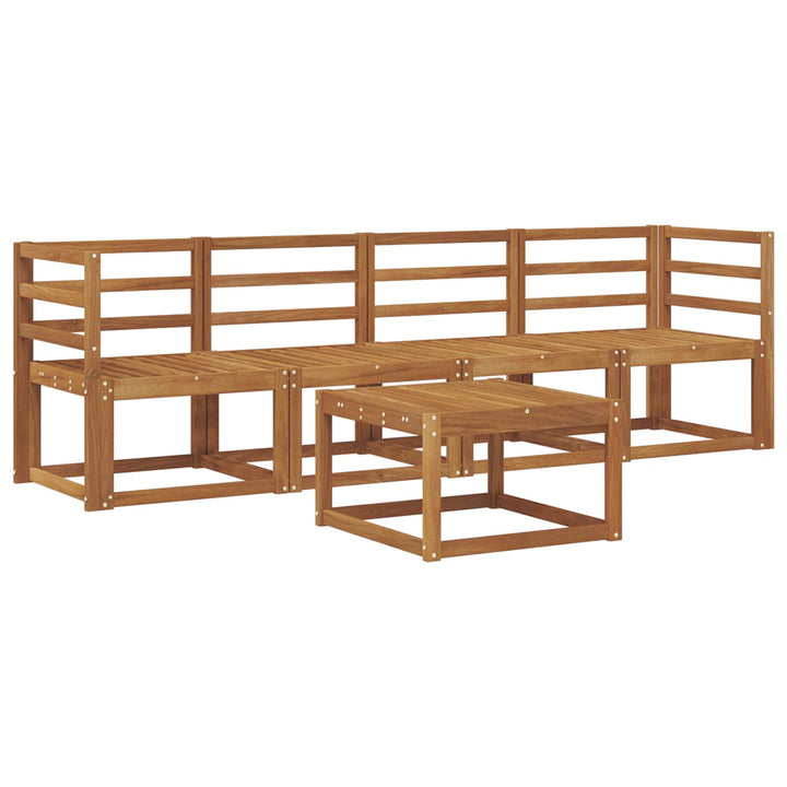 Udendørs sofagruppe 5 pcs Naturfarvet