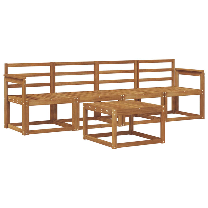Udendørs sofagruppe 5 pcs Naturfarvet