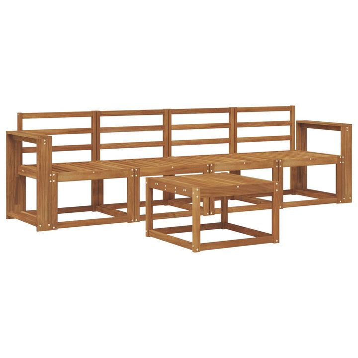 Udendørs sofagruppe 5 pcs Naturfarvet