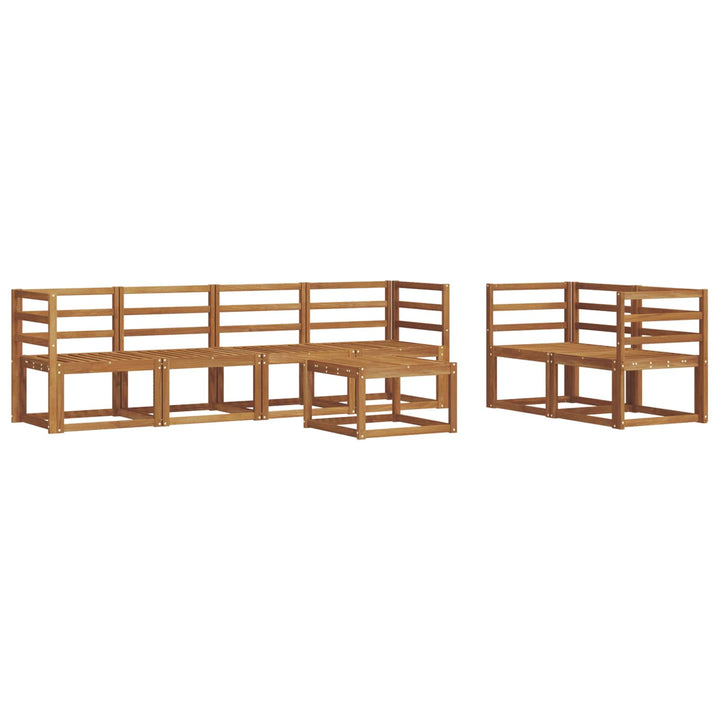 Udendørs sofagruppe 7 pcs Naturfarvet