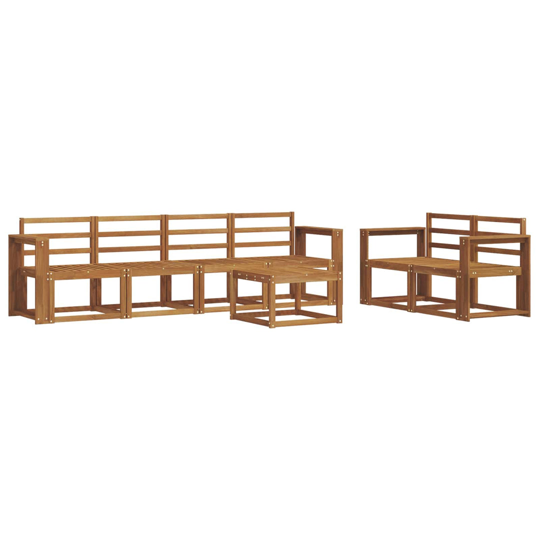 Udendørs sofagruppe 7 pcs Naturfarvet