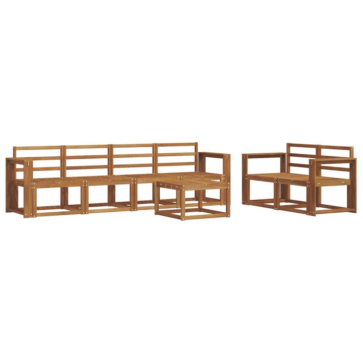 Udendørs sofagruppe 7 pcs Naturfarvet