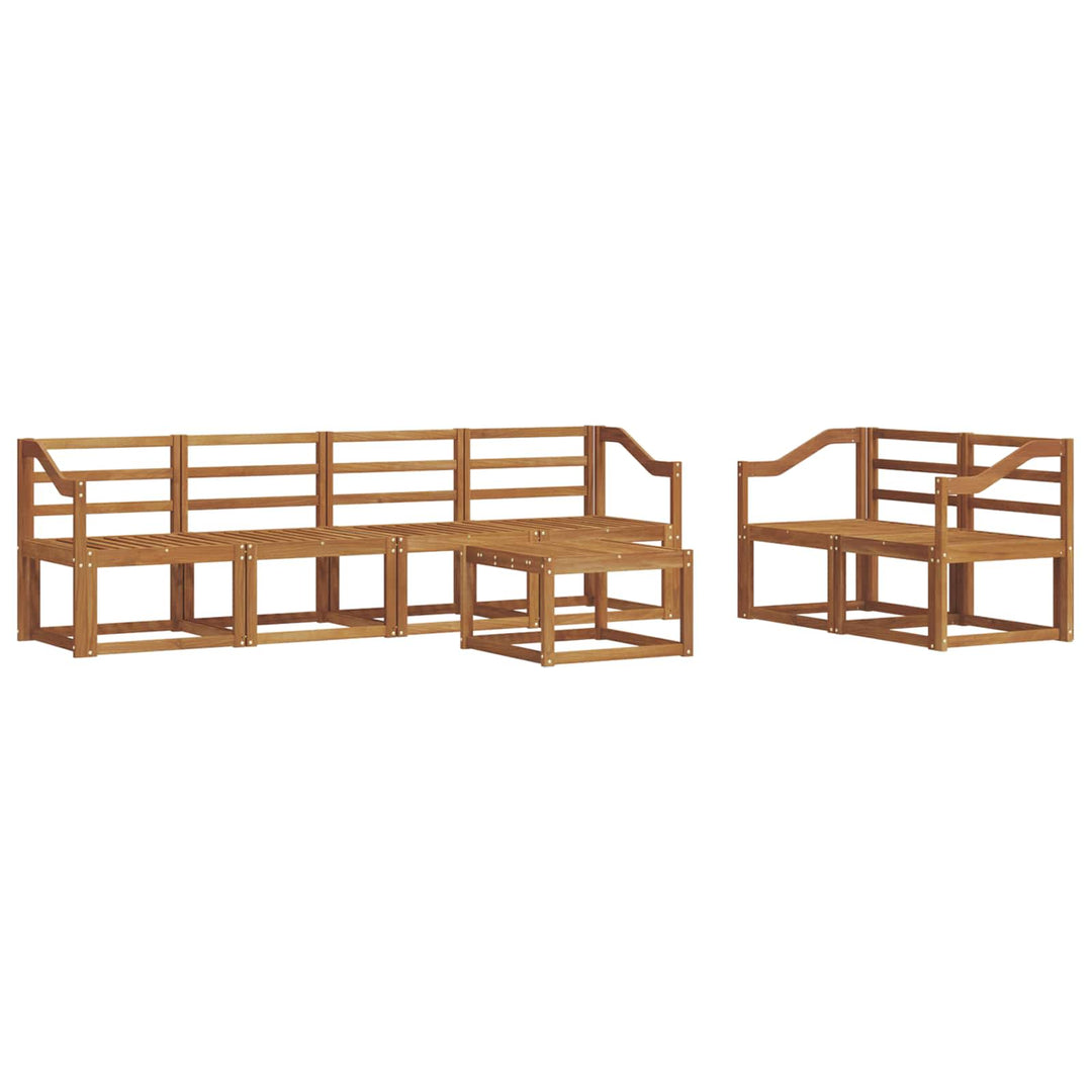 Udendørs sofagruppe 7 pcs Naturfarvet
