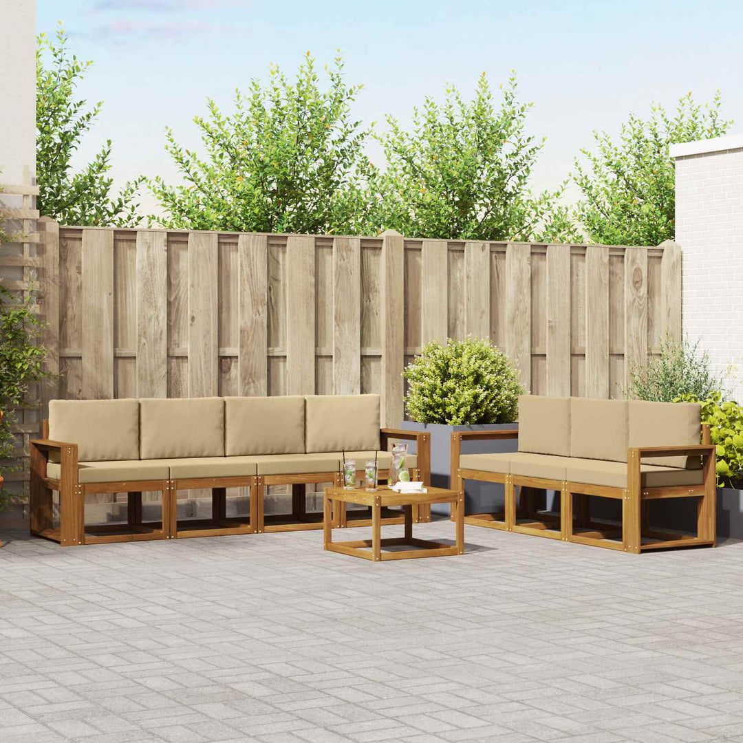 Udendørs sofagruppe 8 stk. Naturlig og Beige