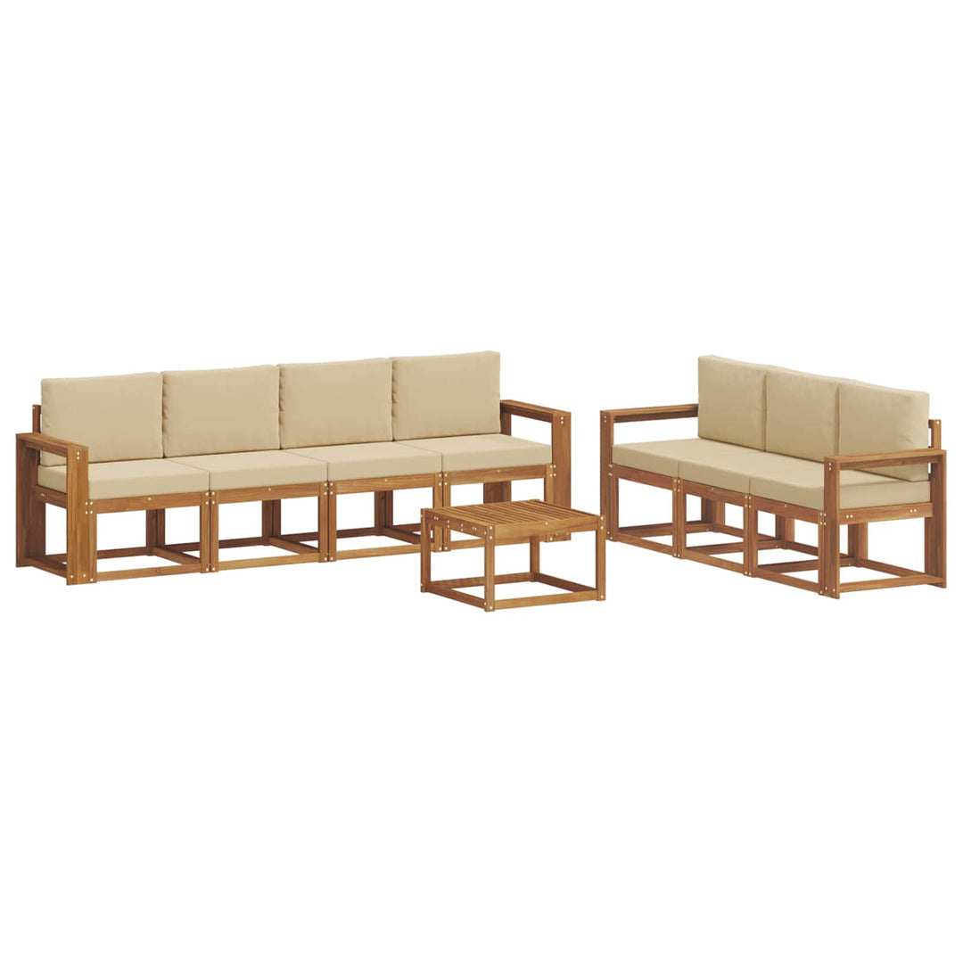 Udendørs sofagruppe 8 stk. Naturlig og Beige