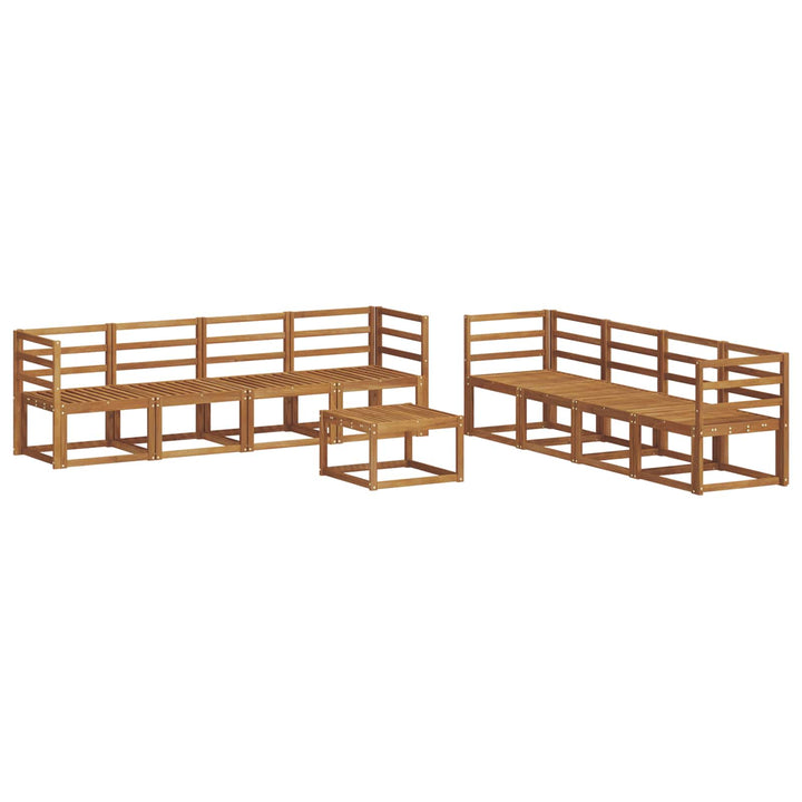 Udendørs sofagruppe 9 pcs Naturfarvet