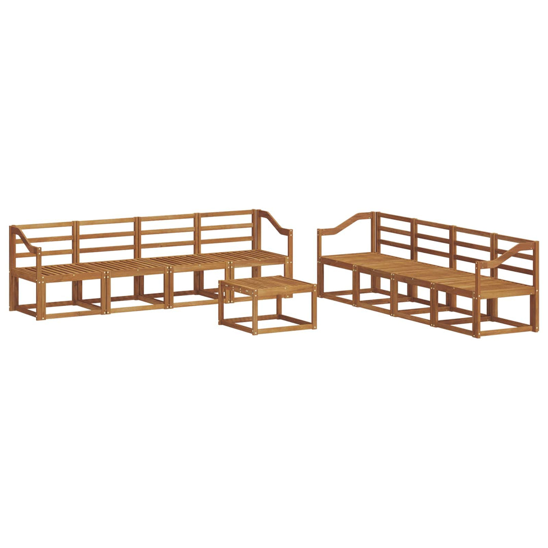 Udendørs sofagruppe 9 pcs Naturfarvet