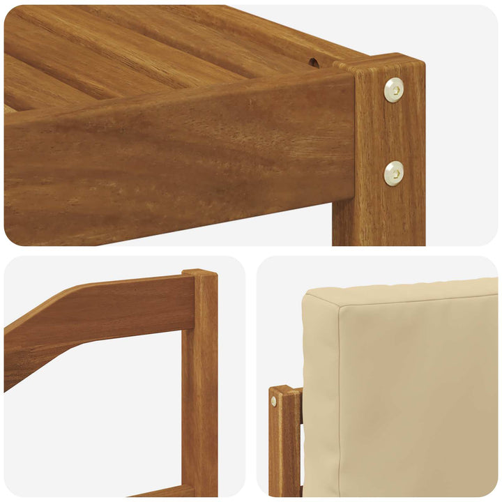 Udendørs sofagruppe med pude 9 pcs Naturlig og Beige
