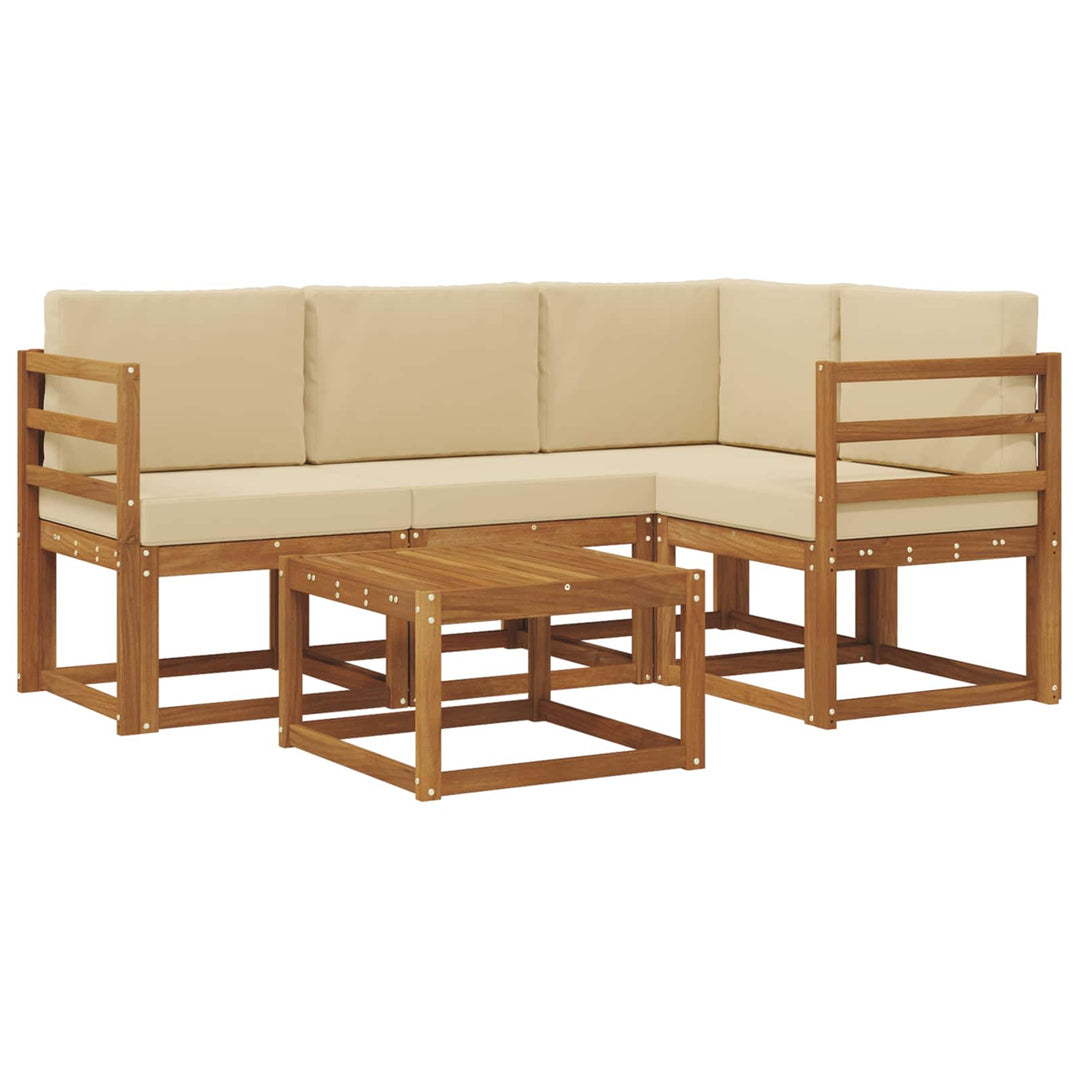 Udendørs sofagruppe 5 stk. Naturlig og Beige