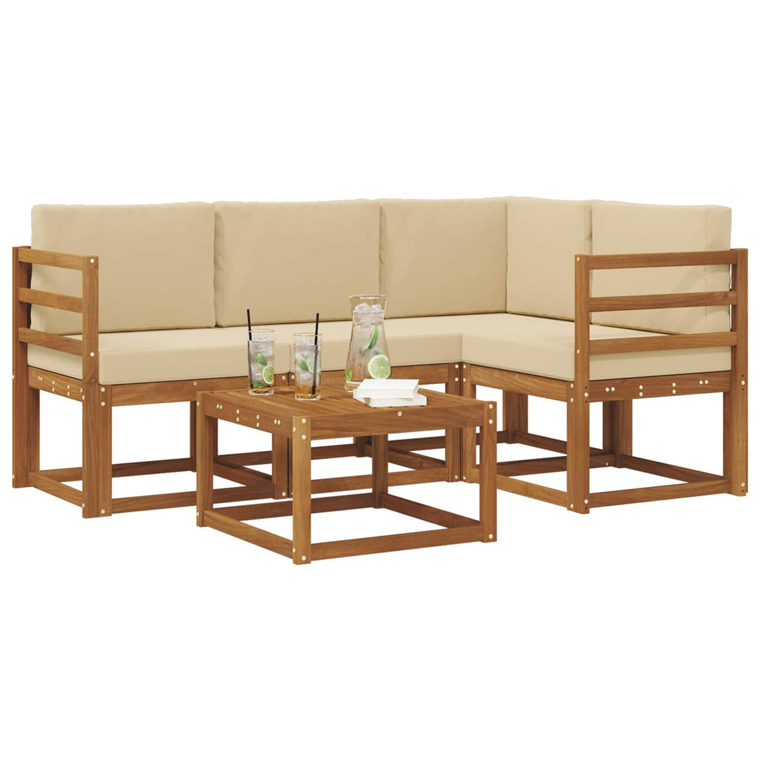 Udendørs sofagruppe 5 stk. Naturlig og Beige