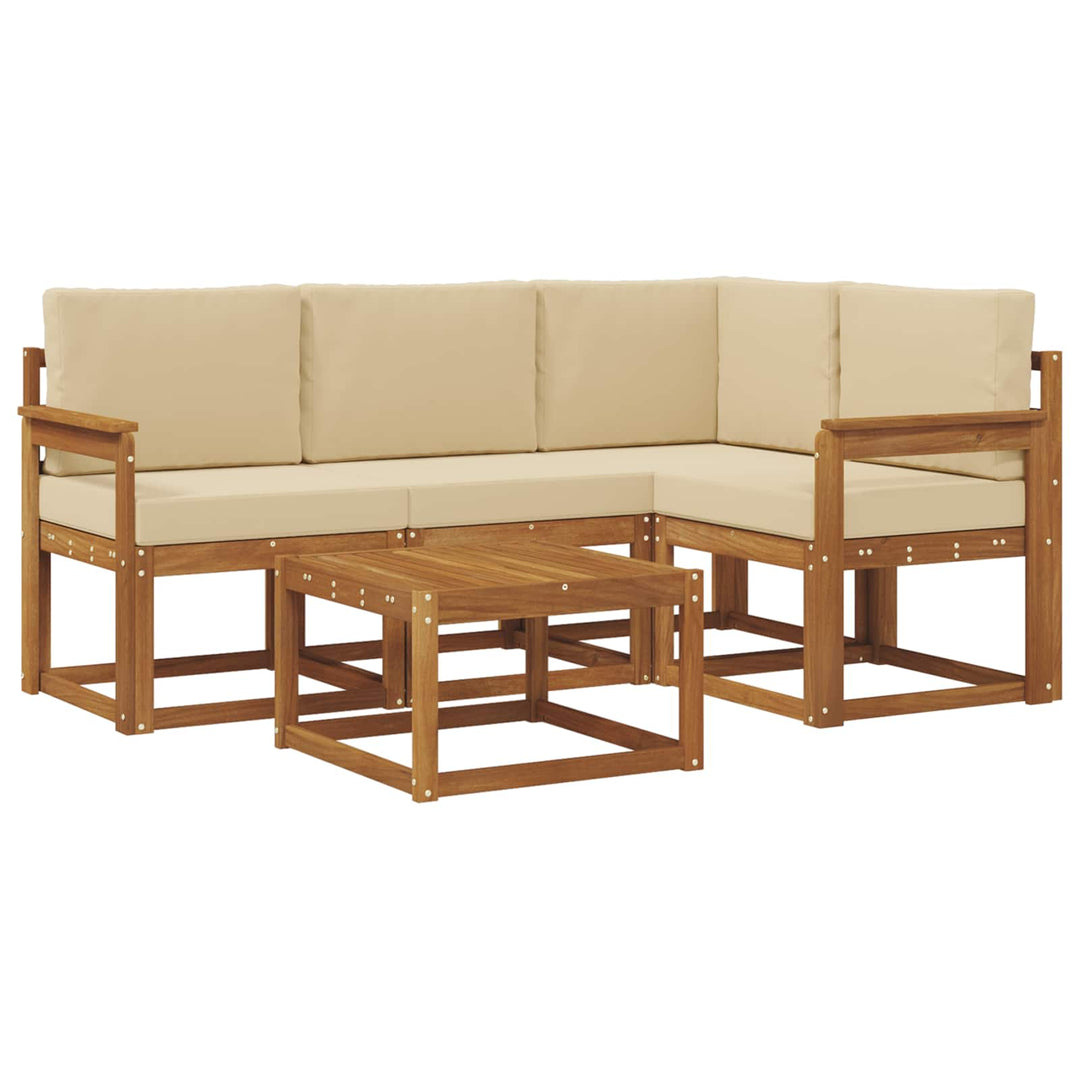 Udendørs sofagruppe 5 stk. Naturlig og Beige