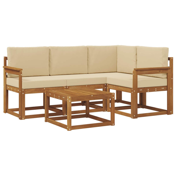 Udendørs sofagruppe 5 stk. Naturlig og Beige