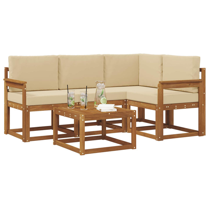 Udendørs sofagruppe 5 stk. Naturlig og Beige