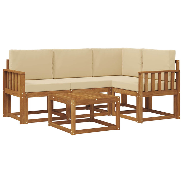 Udendørs sofagruppe 5 stk. Naturlig og Beige