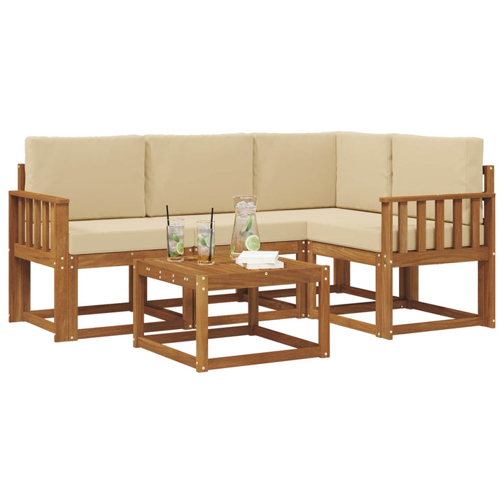 Udendørs sofagruppe 5 stk. Naturlig og Beige