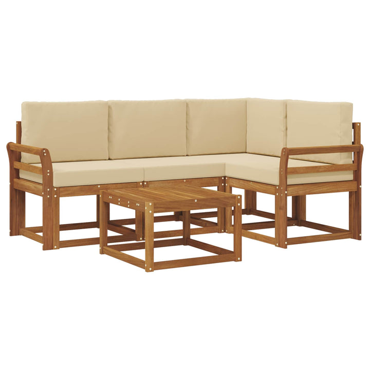 Udendørs sofagruppe 5 stk. Naturlig og Beige