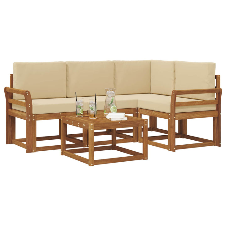 Udendørs sofagruppe 5 stk. Naturlig og Beige