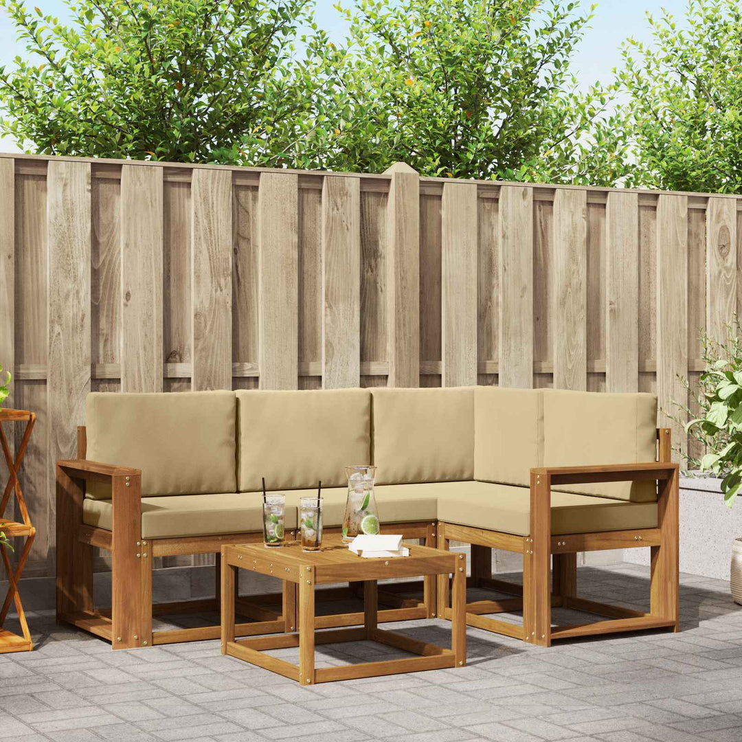 Udendørs sofagruppe 5 stk. Naturlig og Beige