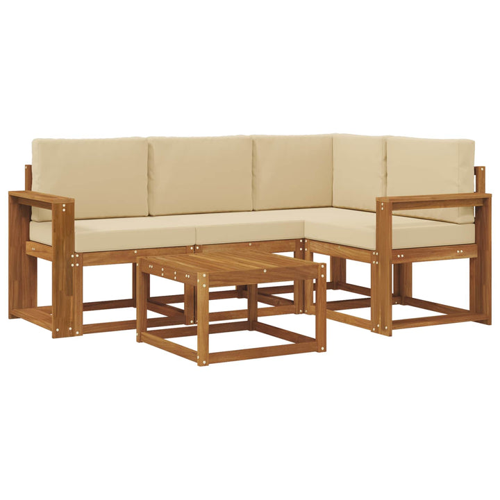 Udendørs sofagruppe 5 stk. Naturlig og Beige