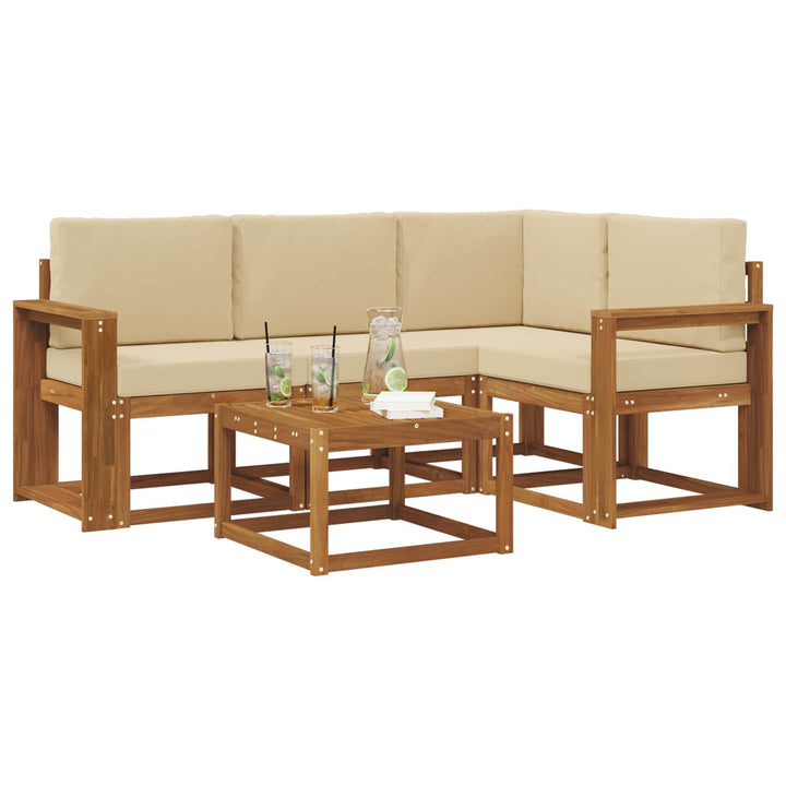 Udendørs sofagruppe 5 stk. Naturlig og Beige