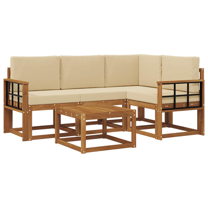 Udendørs sofagruppe 5 stk. Naturlig og Beige