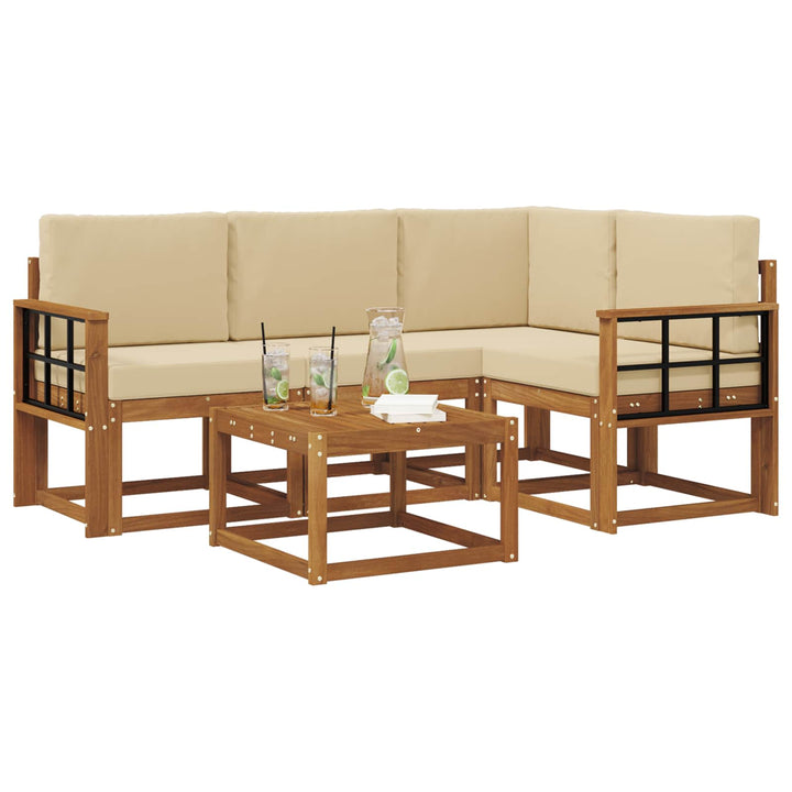 Udendørs sofagruppe 5 stk. Naturlig og Beige