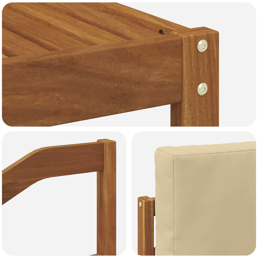 Udendørs sofagruppe 5 stk. Naturlig og Beige