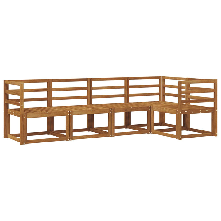 Udendørs sofagruppe 5 pcs Naturfarvet