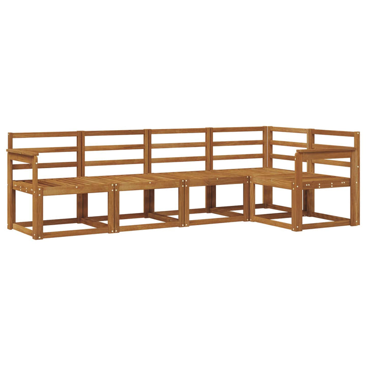Udendørs sofagruppe 5 pcs Naturfarvet
