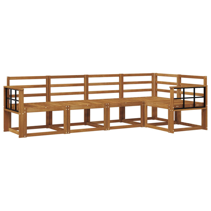 Udendørs sofagruppe 5 pcs Naturfarvet