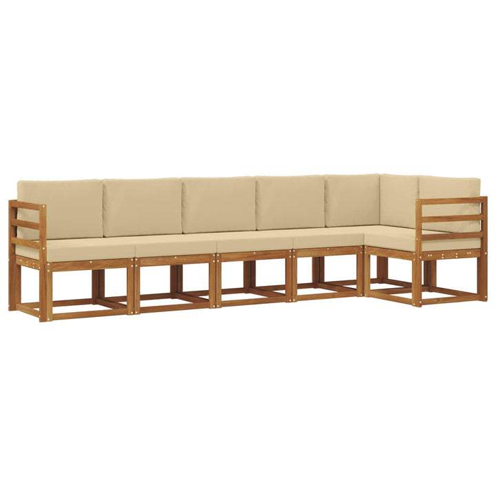 Udendørs sofagruppe 6 stk. Naturlig og Beige